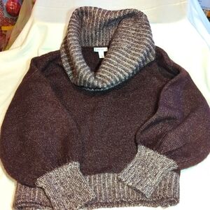 Nine West Midnight Wine Cowl Neck Pullover Sweater Size Small